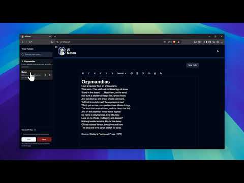 AI Powered Notes taker